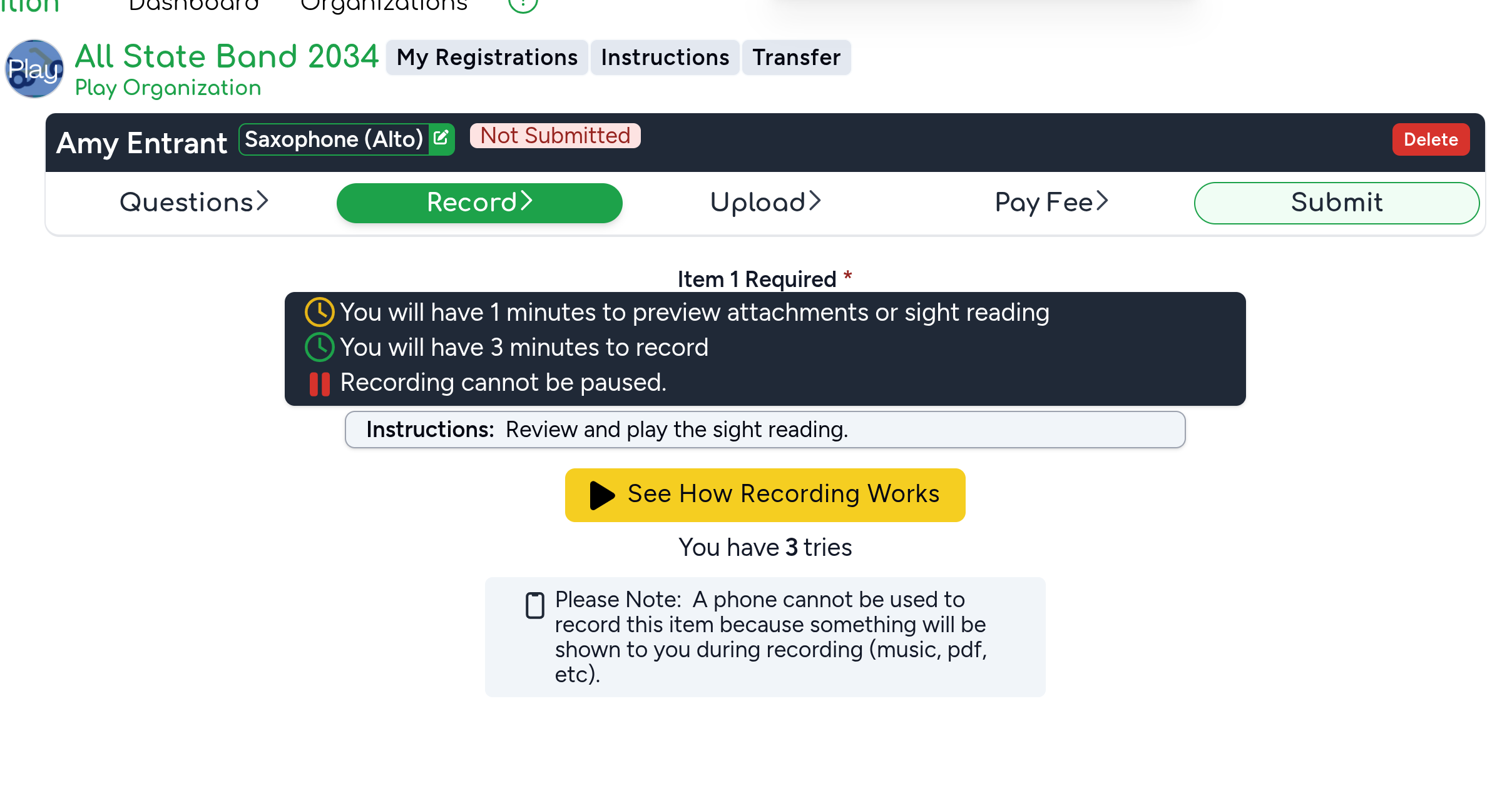 True Async Sight Reading in Snap Audition